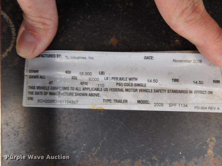 image for item DC8381 2009 TL Industries SPF1134 office trailer