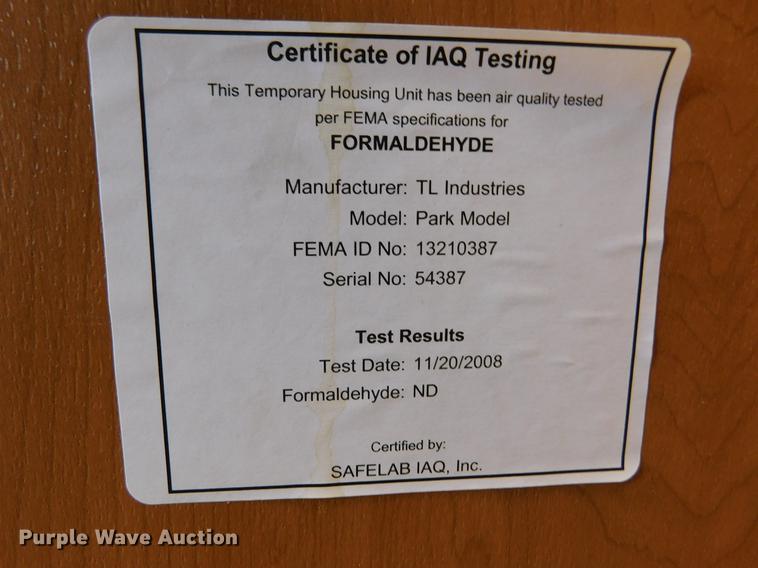 image for item DC8381 2009 TL Industries SPF1134 office trailer