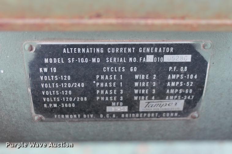 image for item DD1380 1979 Fermont SE-10.0-MD generator