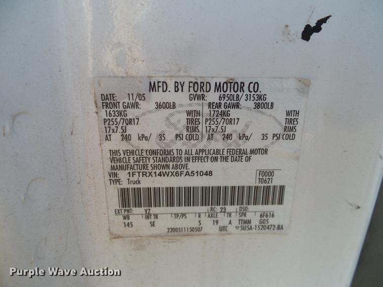 image for item DD1407 2006 Ford F150 FX4 Off-Road SuperCab pickup truck