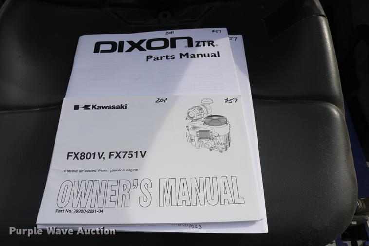image for item EH9592 2011 Dixon DX260 ZTR lawn mower