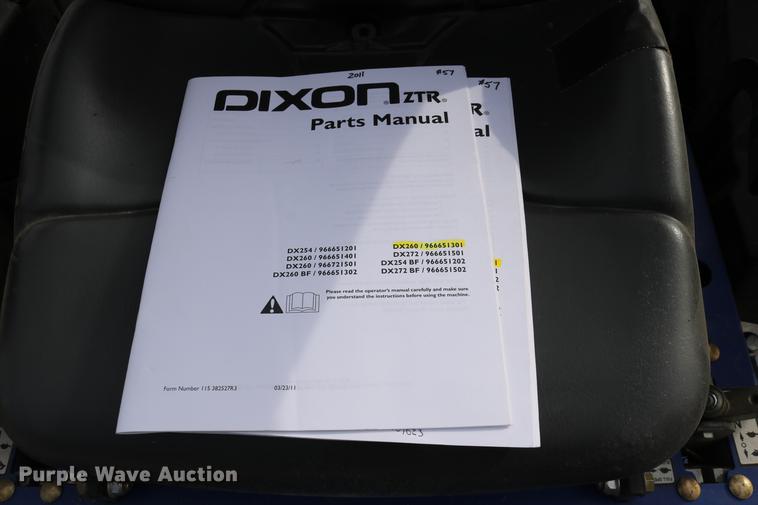 image for item EH9592 2011 Dixon DX260 ZTR lawn mower