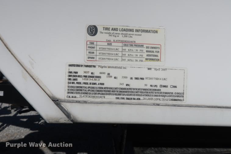 image for item DA8586 2008 Pilgrim camper