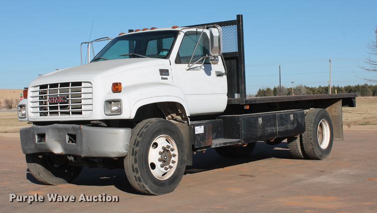 image for item DB5075 1999 GMC 7500 flat dump bed truck