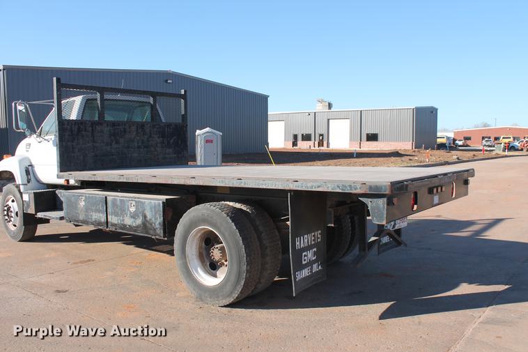 image for item DB5075 1999 GMC 7500 flat dump bed truck