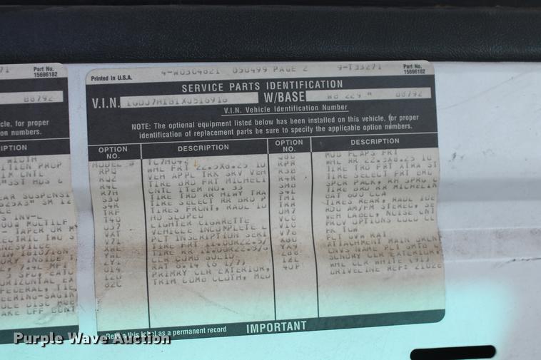 image for item DB5075 1999 GMC 7500 flat dump bed truck