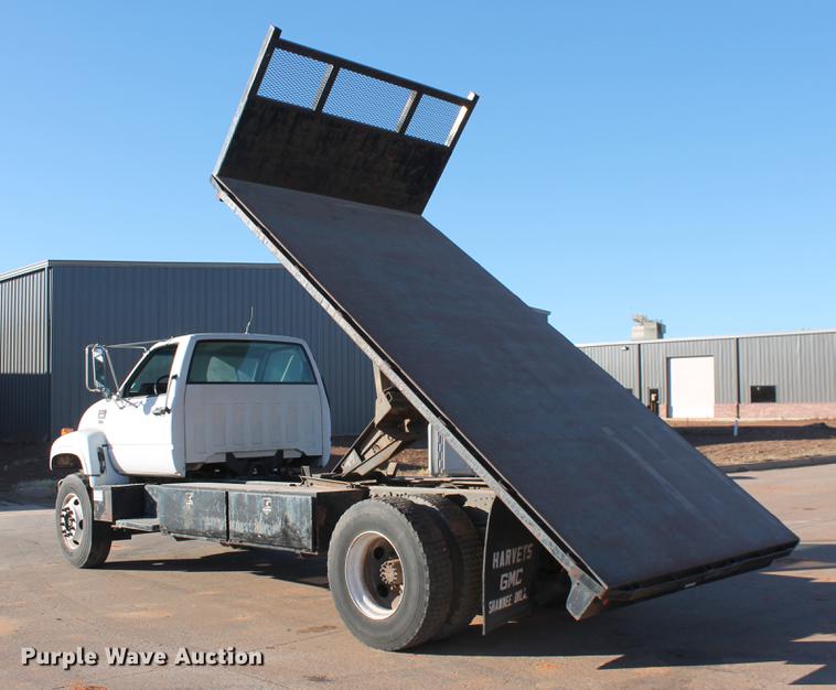 image for item DB5075 1999 GMC 7500 flat dump bed truck