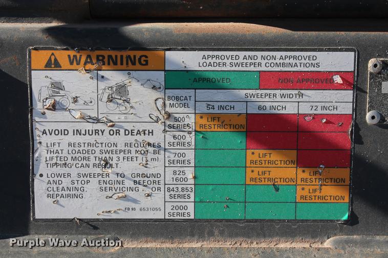 image for item DB5078 Melroe Bobcat 60 skid steer sweeper