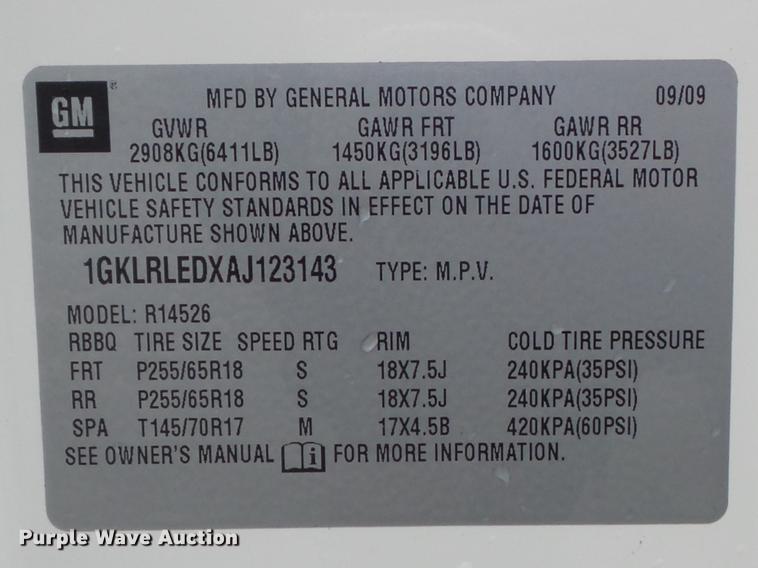 image for item DC7446 2010 GMC Acadia SUV