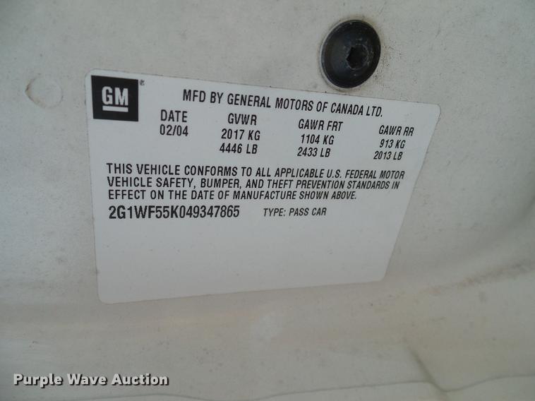 image for item DD1427 2004 Chevrolet Impala