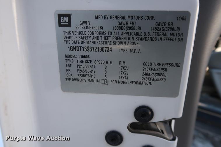 image for item DD9080 2007 Chevrolet Trail Blazer SUV