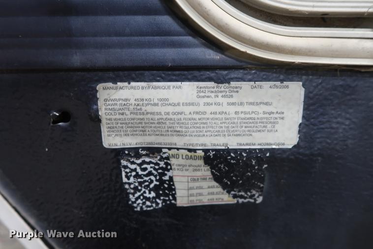 image for item DD9579 2006 Keystone Hornet camper