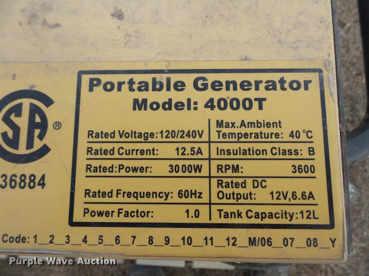 image for item EA9658 Izumi 4000T generator