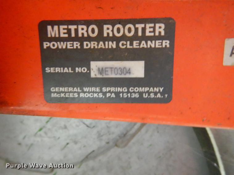 image for item EP9058 Metro sewer rooter