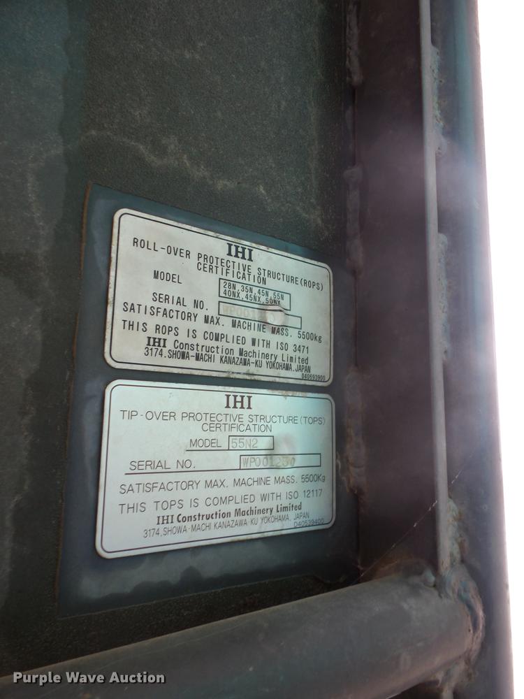 image for item AY9629 IHI 55N2 mini excavator