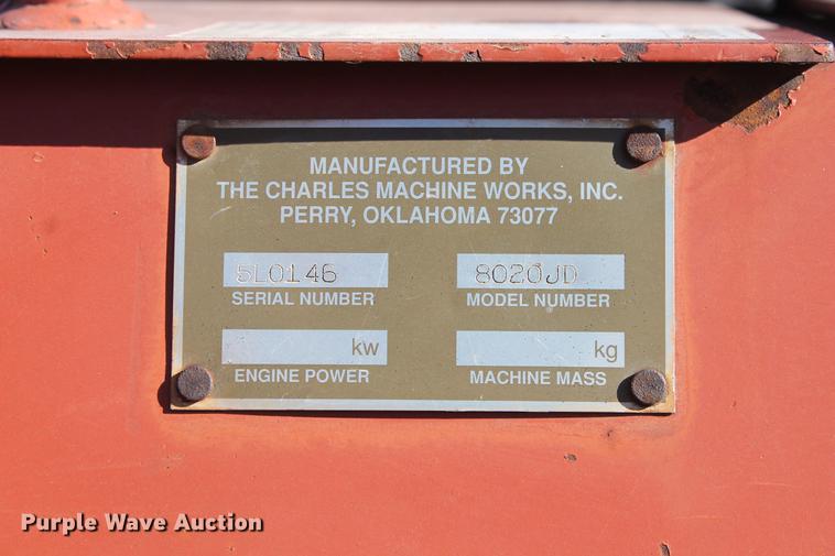 image for item DB5083 1994 Ditch Witch 8020JD vibratory cable plow