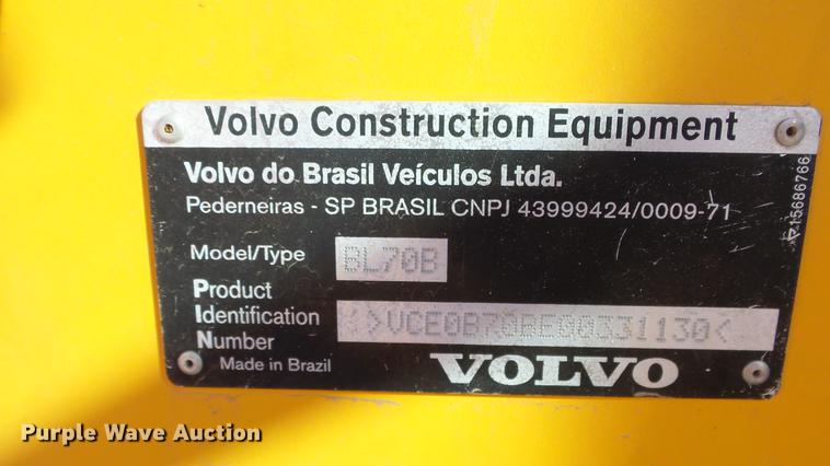 image for item DC0536 2014 Volvo BL70B backhoe