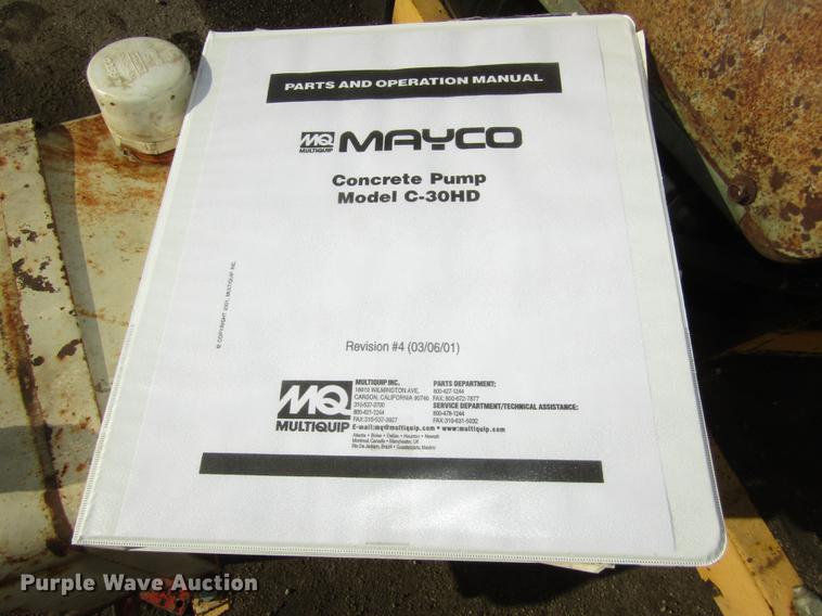 image for item DD2929 MQ Mayco C30HD grout pump