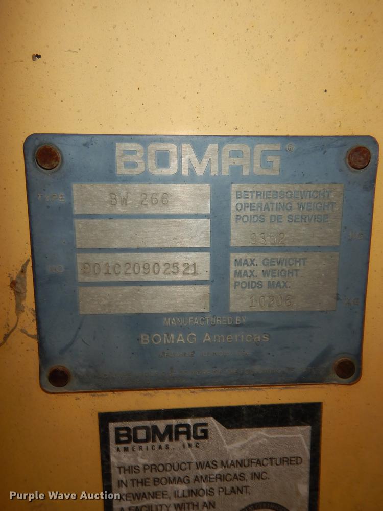 image for item J5531 Bomag BW266 vibratory double drum roller