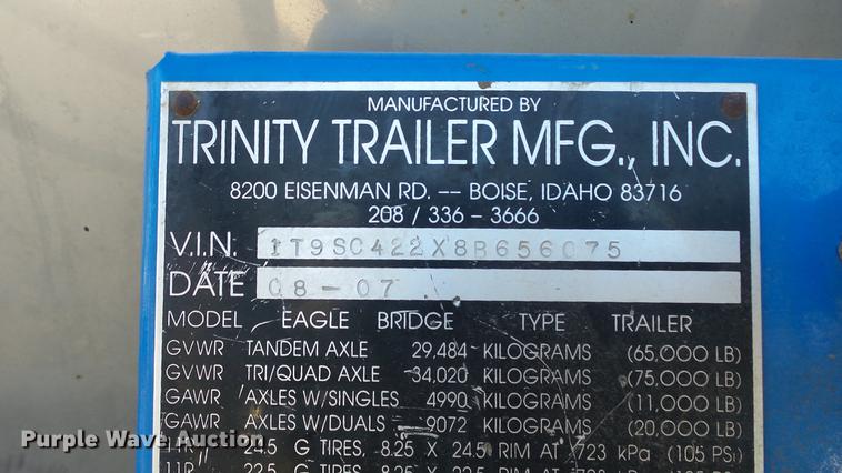 image for item DC2357 2008 Trinity belt trailer