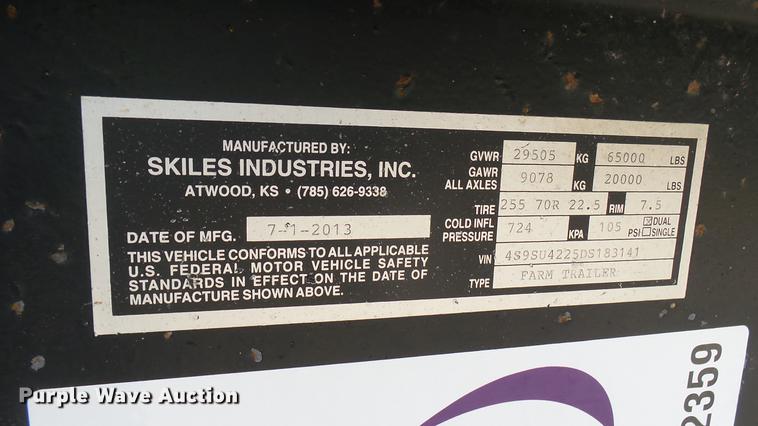 image for item DC2359 2013 Skiles Industries Pit Stop nurse tank tender trailer