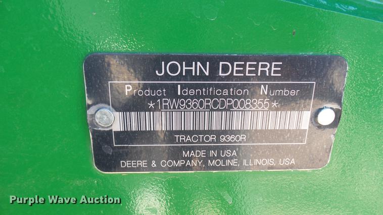 image for item DC2372 2013 John Deere 9360R 4WD tractor