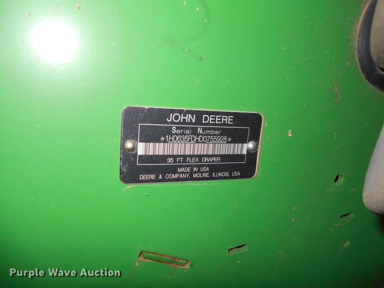 image for item DC2387 2013 John Deere 635FD flex draper head