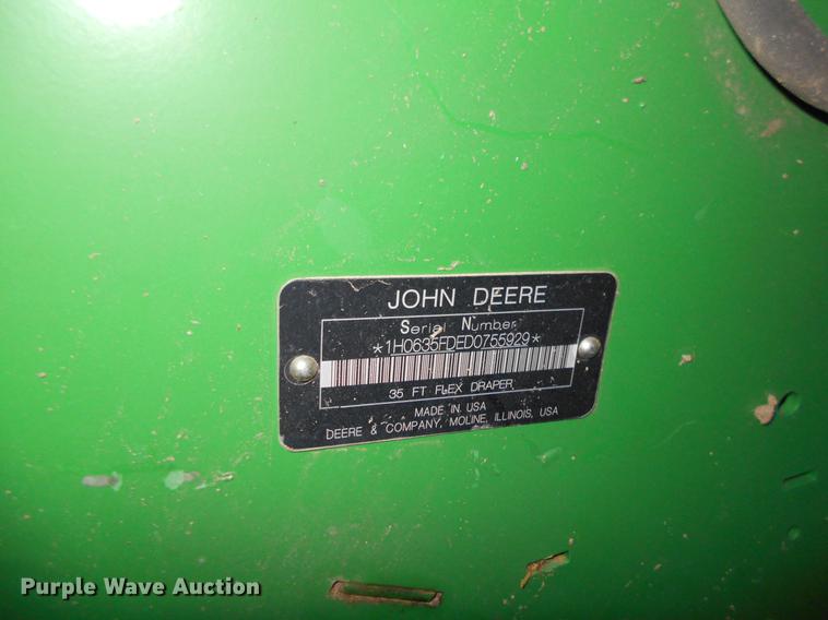 image for item DC2388 2013 John Deere 635FD flex draper head