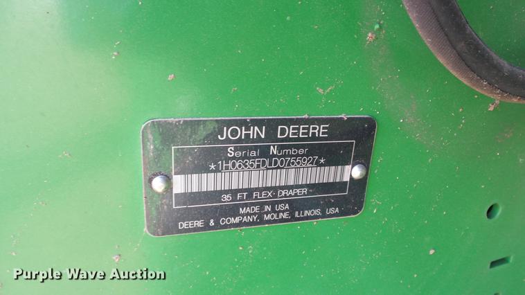 image for item DC2389 2013 John Deere 635FD flex draper head