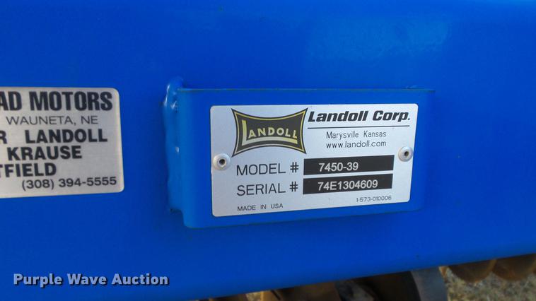 image for item DC2393 2013 Landoll 7450-39 VT Plus vertical tillage