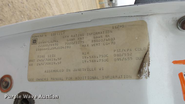 image for item DC2433 1991 Chevrolet Kodiak service truck