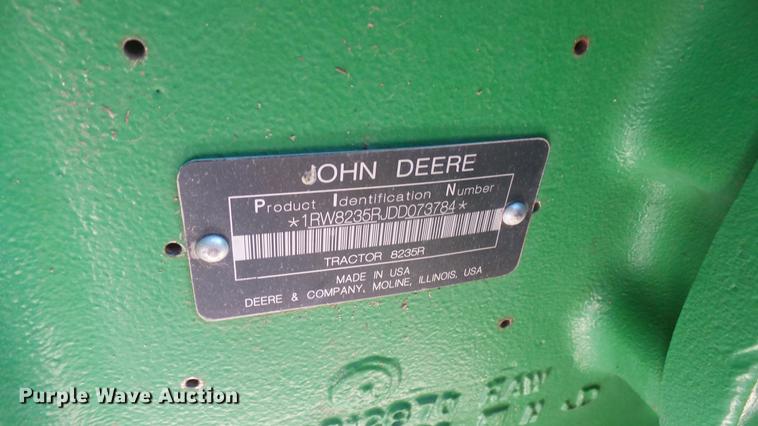image for item DC2439 2013 John Deere 8235R MFWD tractor