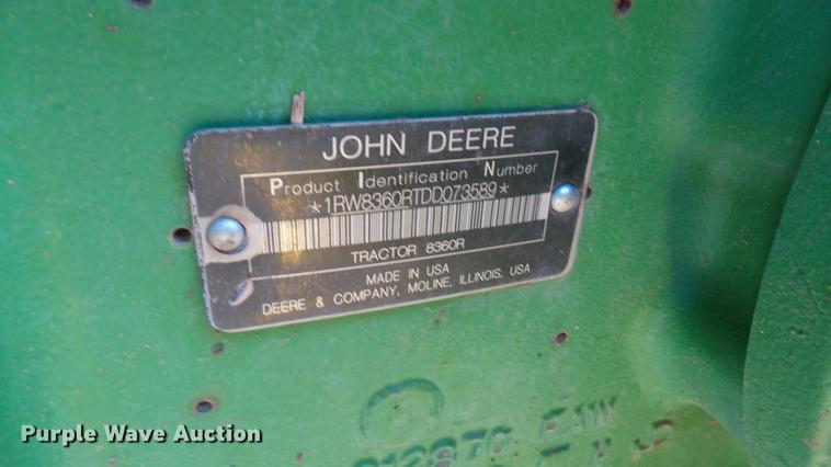 image for item DC2440 2013 John Deere 8360R MFWD tractor