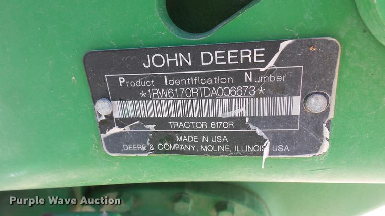 image for item DC2442 2013 John Deere 6170R MFWD tractor