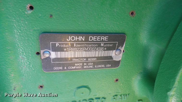 image for item DC2444 2013 John Deere 8235R MFWD tractor