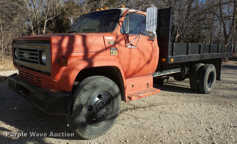 image for item EF9343 1976 Chevrolet C60 dump flatbed truck