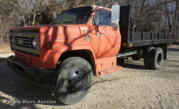 image for item EF9343 1976 Chevrolet C60 dump flatbed truck