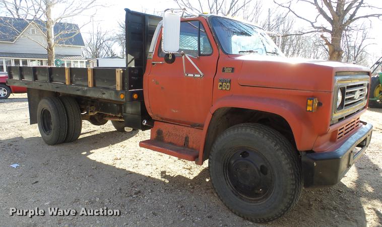 image for item EF9343 1976 Chevrolet C60 dump flatbed truck