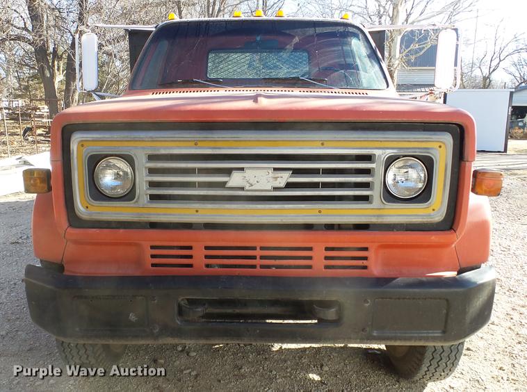 image for item EF9343 1976 Chevrolet C60 dump flatbed truck