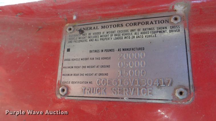 image for item EF9343 1976 Chevrolet C60 dump flatbed truck