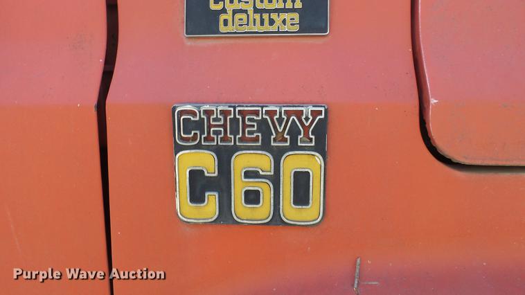 image for item EF9343 1976 Chevrolet C60 dump flatbed truck