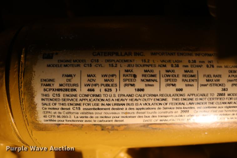 image for item EH9615 Caterpillar C15 15.2L turbo diesel engine