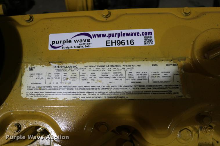 image for item EH9616 Caterpillar 3126 7.2L turbo diesel engine