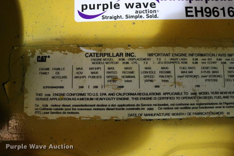 image for item EH9616 Caterpillar 3126 7.2L turbo diesel engine