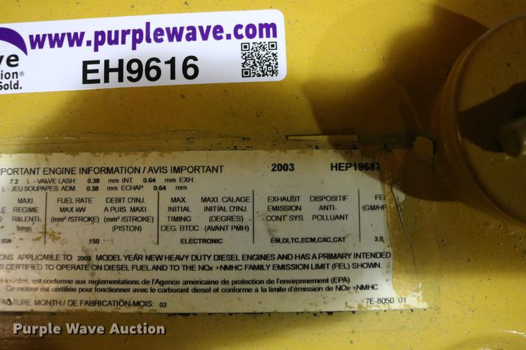 image for item EH9616 Caterpillar 3126 7.2L turbo diesel engine