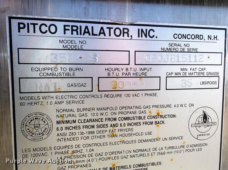 image for item CC9749 Pitco 35C+S deep fat fryer