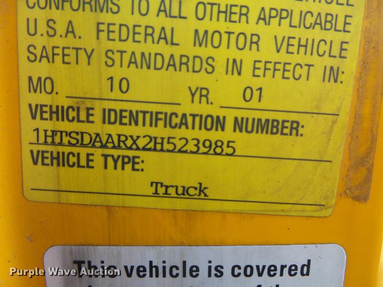 image for item DB7295 2002 International 4900 dump truck