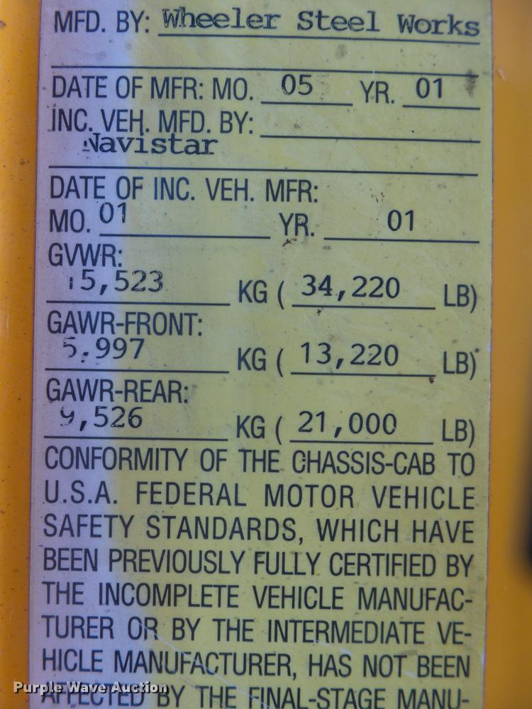 image for item DB7299 2001 International 4900 dump truck