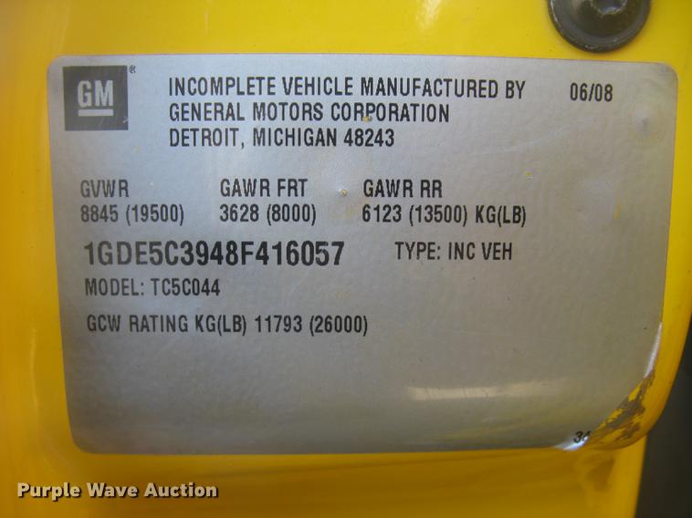 image for item DC2346 2008 GMC C5500 bucket truck