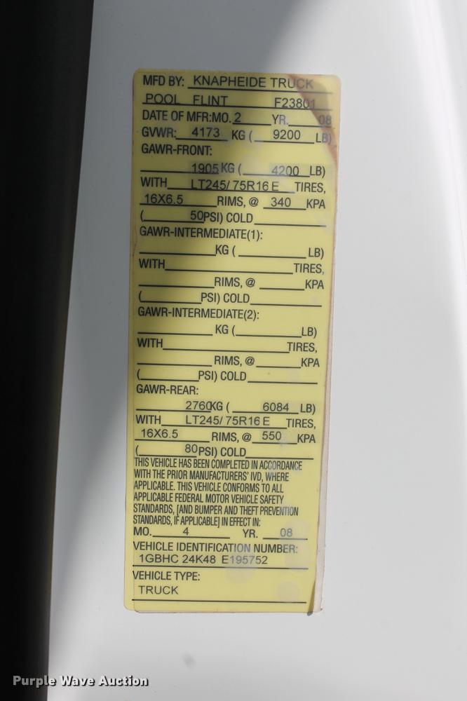 image for item DB5099 2008 Chevrolet Silverado 2500HD utility bed pickup truck